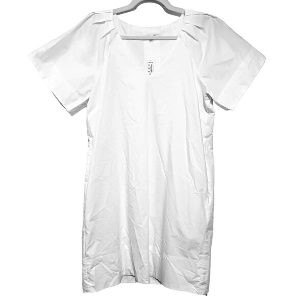 NEW Madewell V-neck Mini Shirtdress 100% Cotton in Eyelet White Size S - Picture 7 of 14